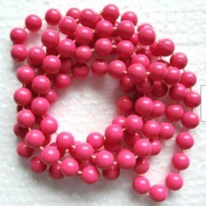 Fashion Necklace Pink Faux Pearl Strand String Long 24" Trendy